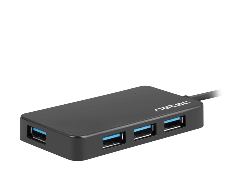 Natec HUB USB 3.0 MOTH 4-PORTS SCHWARZ