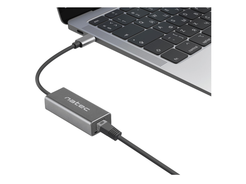 Natec Netzwerkkarte CRICKET USB-C 3.1 1X RJ45 1GB Kabel