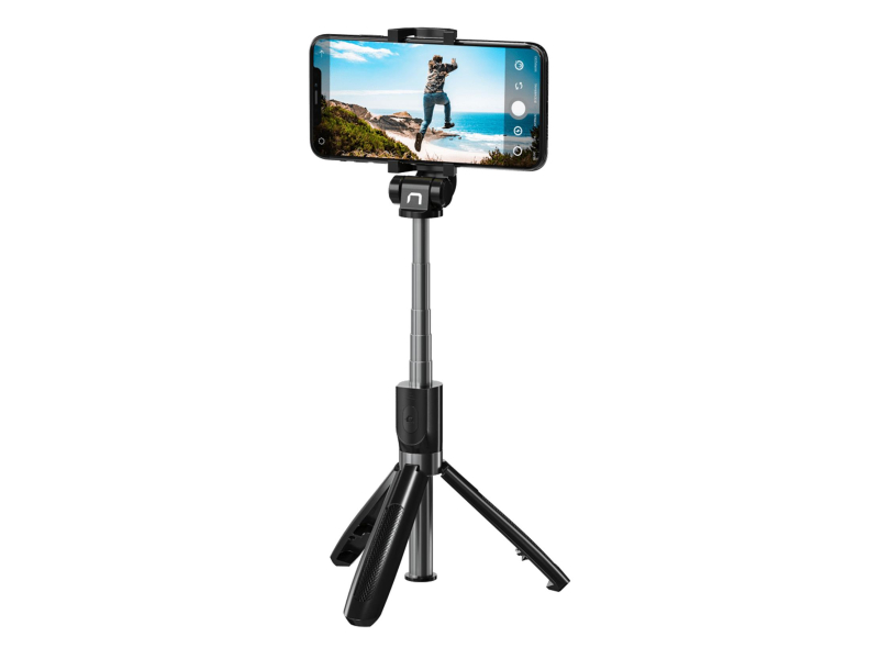 Natec SELFIE STICK TRIPOD Kabellos ALVITO BT 4.0 Schwarz