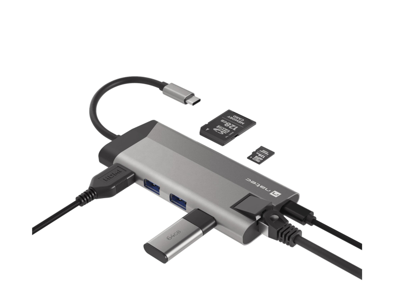 Natec FOWLER PLUS USB-C 8W1 HUB