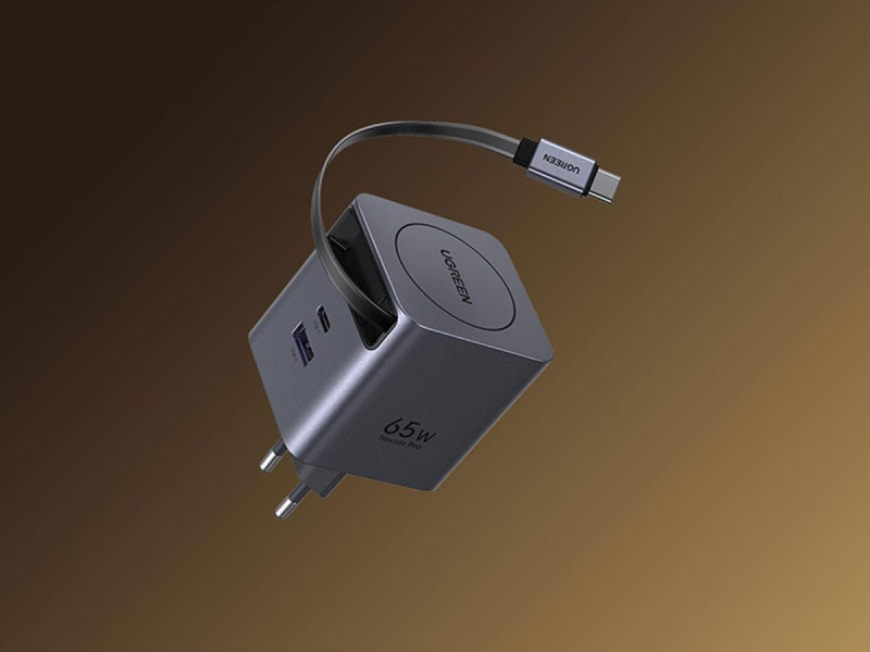 UGREEN Netzladegerät GaN X615USB-C + USB65W mit Kabel grau