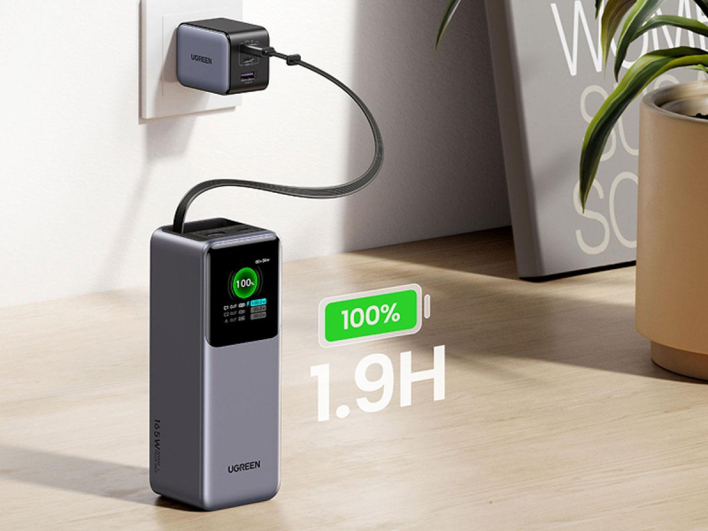UGREEN Powerbank 20000mAh PB726USB + USB-C165W mit Kabel grau