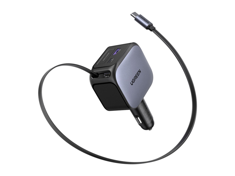 UGREEN Autoladegerät EC6042x USB-C + USB145W mit Kabel grau