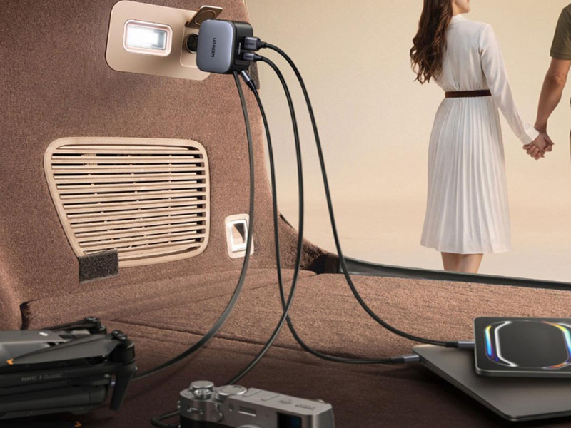 UGREEN Autoladegerät EC6042x USB-C + USB145W mit Kabel grau