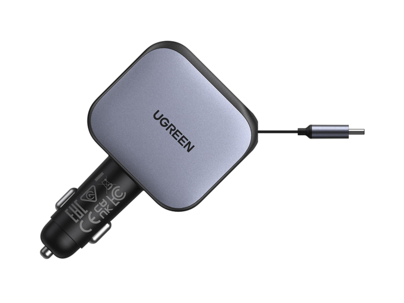UGREEN Autoladegerät EC6042x USB-C + USB145W mit Kabel grau