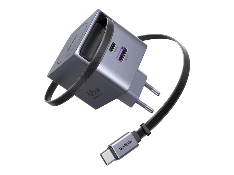 UGREEN Netzladegerät GaN X614USB-C + USB45W mit Kabel grau