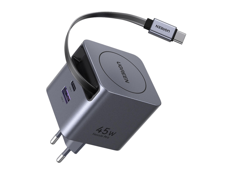 UGREEN Netzladegerät GaN X614USB-C + USB45W mit Kabel grau