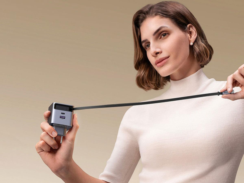 UGREEN Netzladegerät GaN X614USB-C + USB45W mit Kabel grau