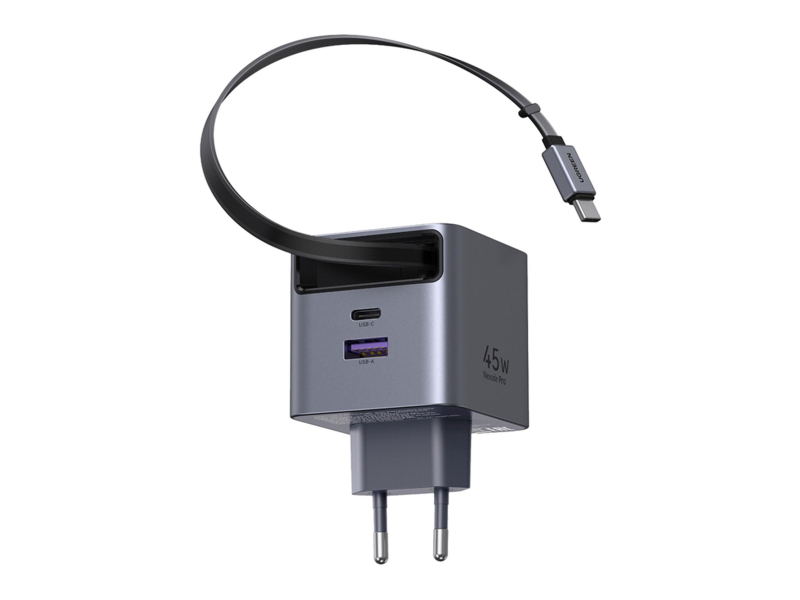 UGREEN Netzladegerät GaN X614USB-C + USB45W mit Kabel grau