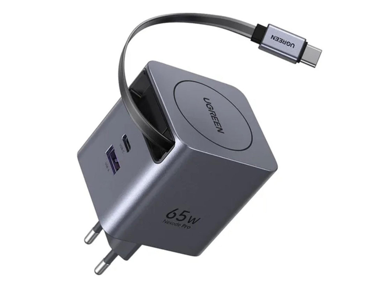 UGREEN Netzladegerät GaN X615USB-C + USB65W mit Kabel grau