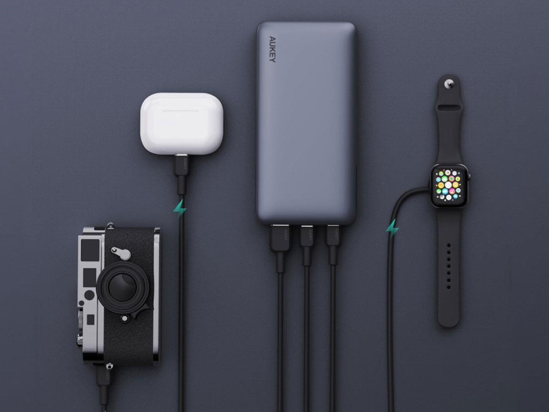 Aukey Powerbank Sprint X PD 100W + 30W 20000mAh złoty