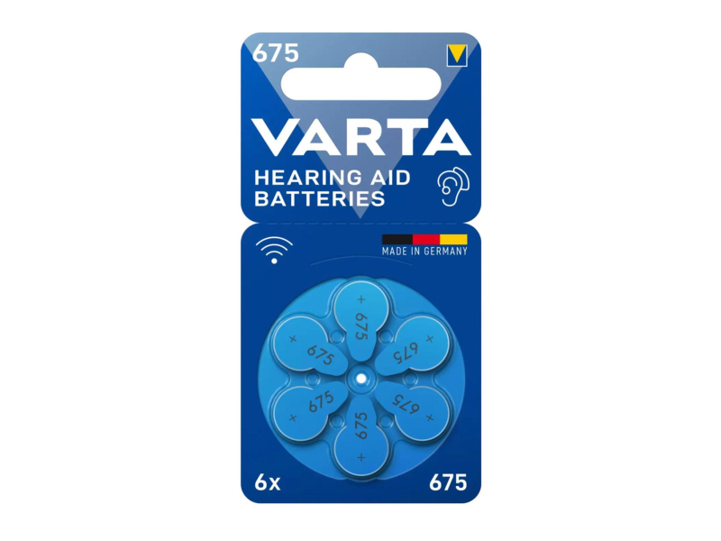 Varta Batterie für Hörgeräte 675 / PR44 (6 Stück)