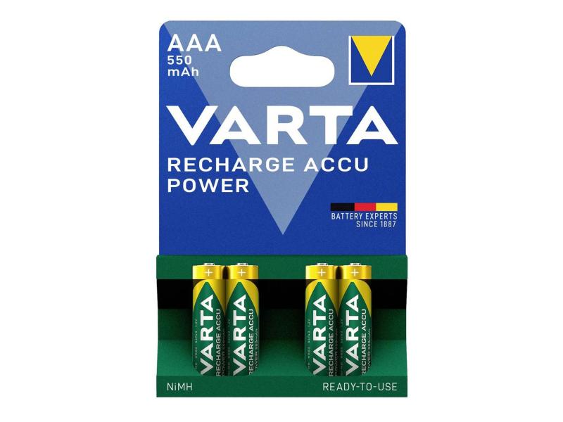 Varta Recharge Accu Power AAA 550mAh (4 Stück)