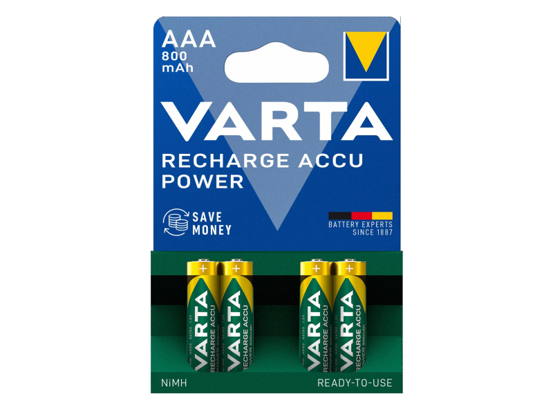Varta Recharge Accu Power AAA 800mAh (4 Stück)