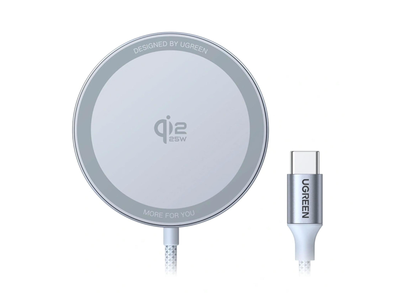 UGREEN Induktive Ladestation MagFlow W753Qi2 25WUSB-C1.5m grau