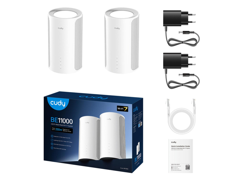 Cudy M11000 (11000Mb/s a/b/g/n/ac/ax/be) 2er-Pack