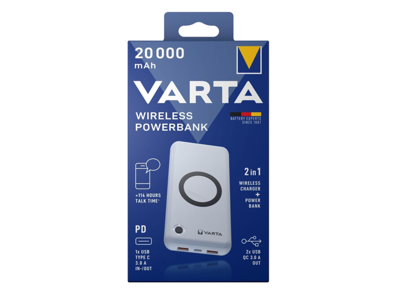 Varta Kabelloses Power Bank 20000mAh