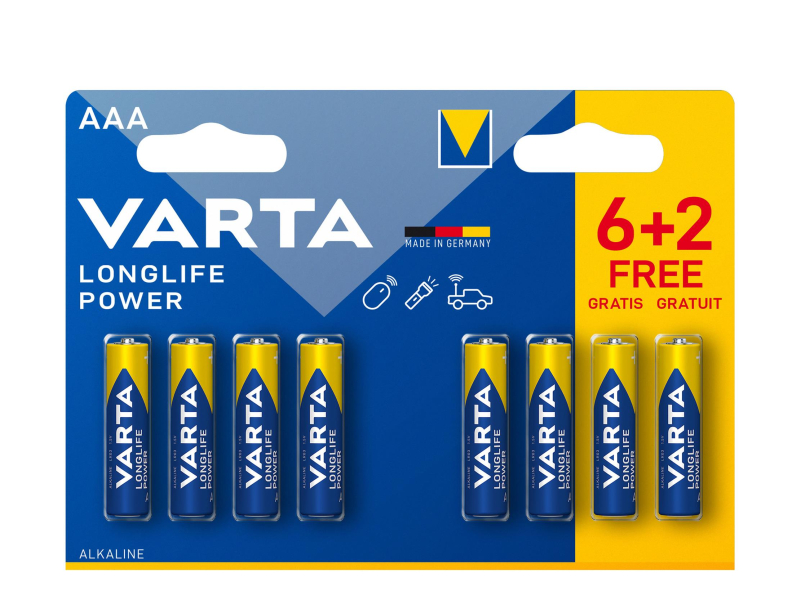 Varta Longlife Power AAA (8 Stück) (6+2)