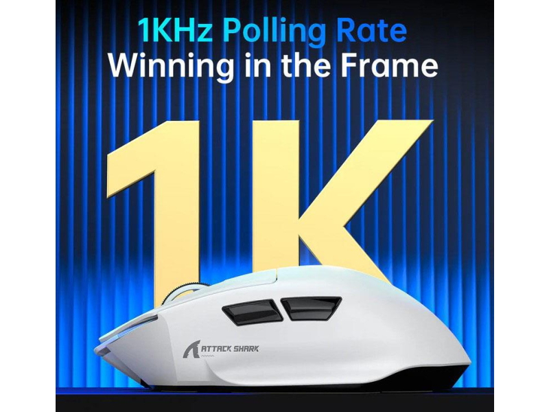 Attack Shark V6 Ultra-Light Tri-Mode weiß