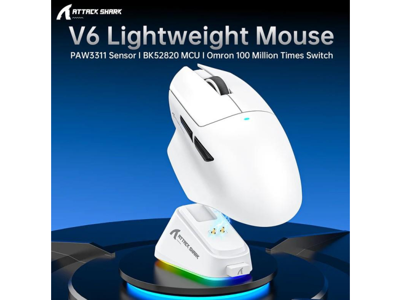 Attack Shark V6 Ultra-Light Tri-Mode schwarz