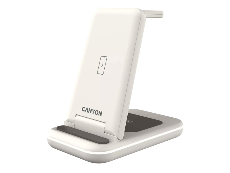 CANYON Kabellose Ladestation WS-304 15W 3-in-1 Cosmic Latte