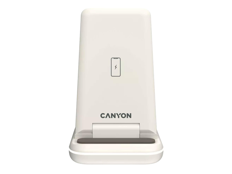 CANYON Kabellose Ladestation WS-304 15W 3-in-1 Cosmic Latte