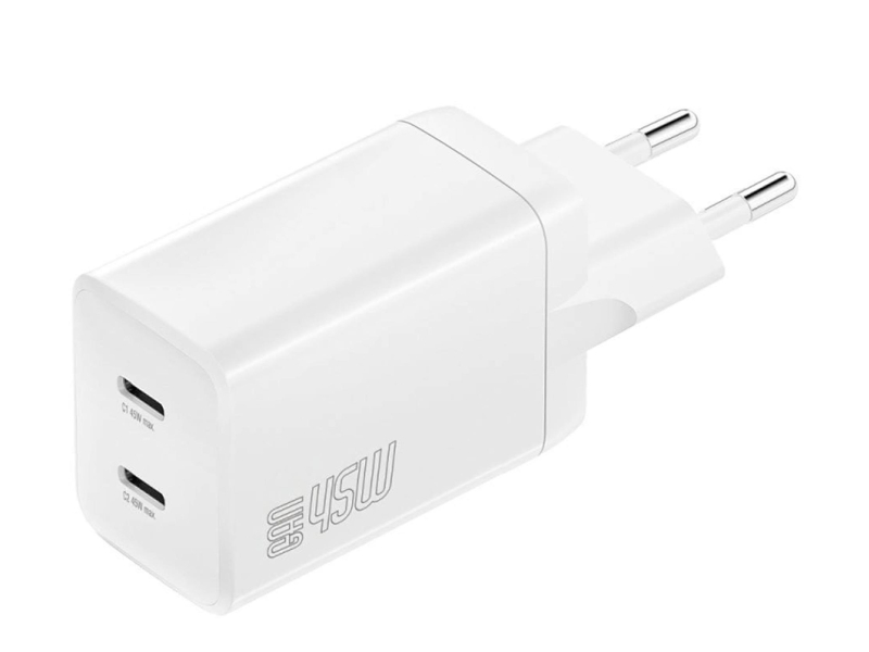 4smarts Wandladegerät PDPlug Dual 45W GaN 2C weiß
