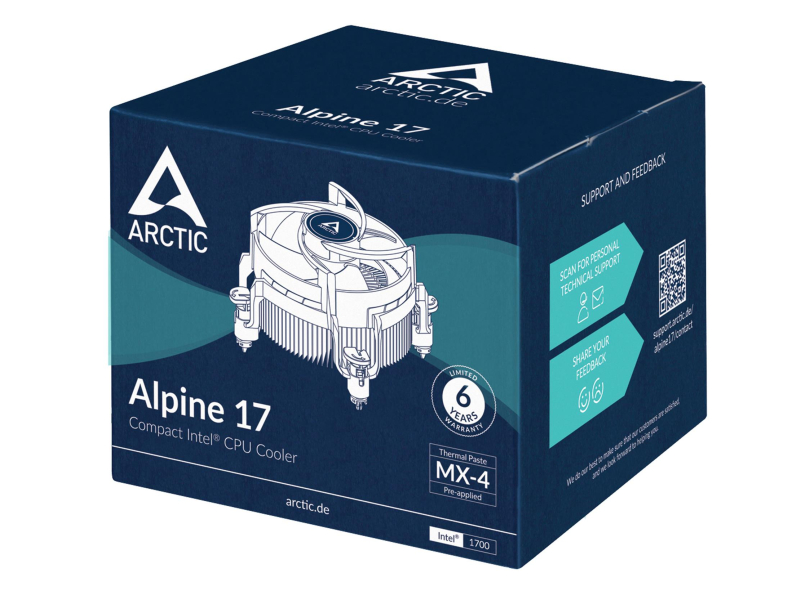 Kühler Arctic Alpine 17 für den Prozessor 92mm