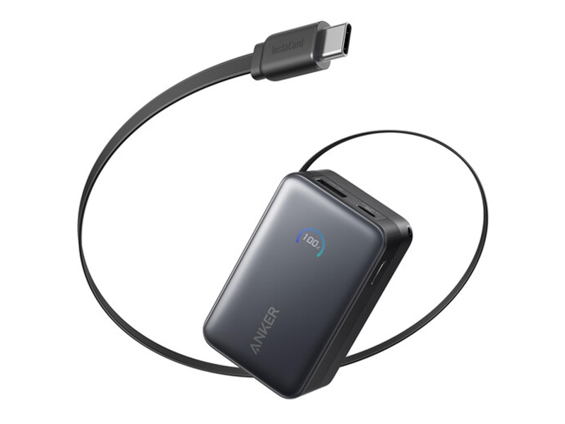 Powerbank Anker Nano PowerBank 10000mAh 45W Eingebautes ausziehbares USB-C-Kabel