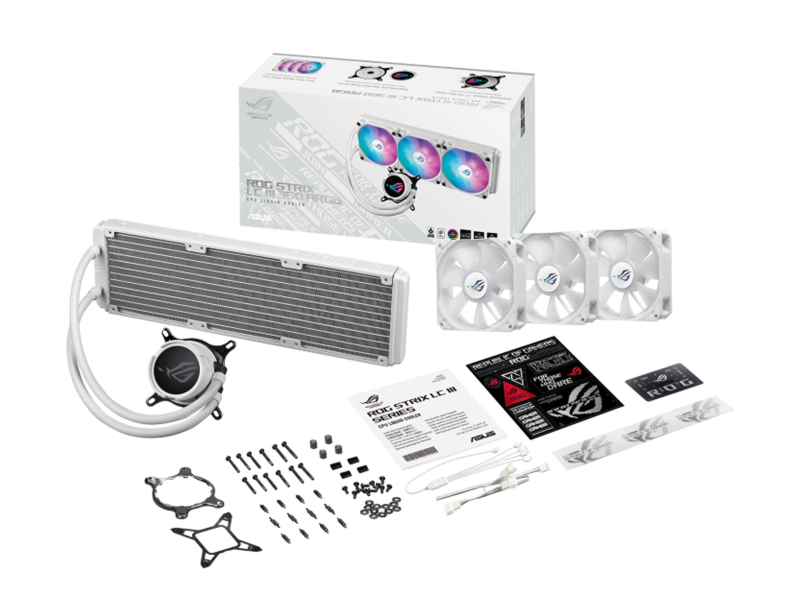 Wasserkühlung ASUS ROG STRIX LC III 360 ARGB Weiß 3x120mm
