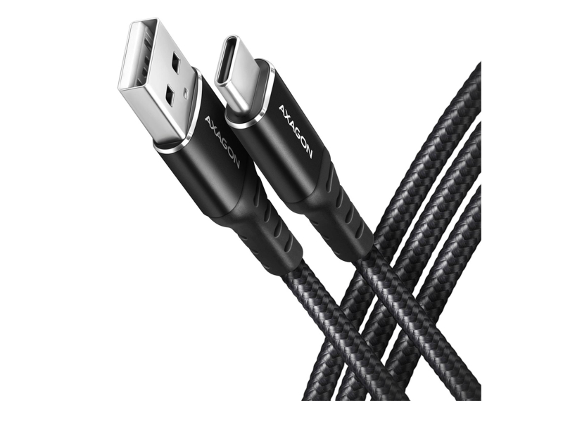 Kabel USB Axagon BUCM-AM20AB, HQ Kabel USB-C - USB-A, 2m, USB 2.0, 3A