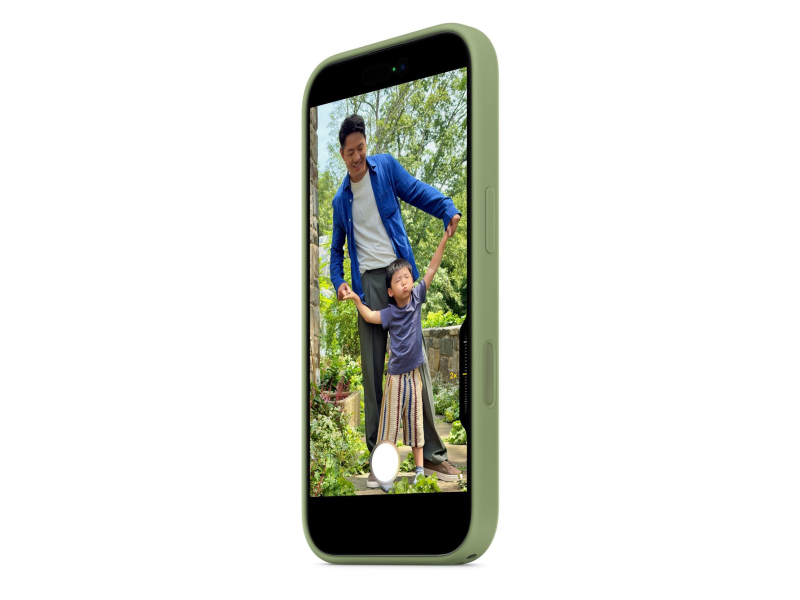 Apple Silikonhülle mit MagSafe für iPhone 17 helles Moos