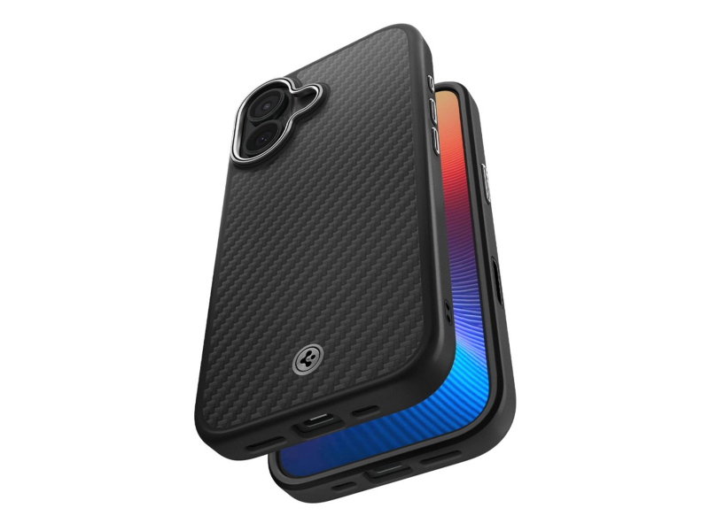 Spigen Enzo Aramid ”T” Mag Magsafe für iPhone 17 Schwarz/Silber