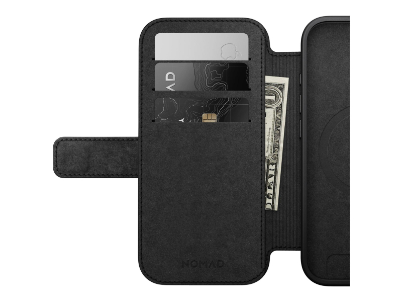 Nomad Modern Leather Folio für iPhone 17 MagSafe schwarz