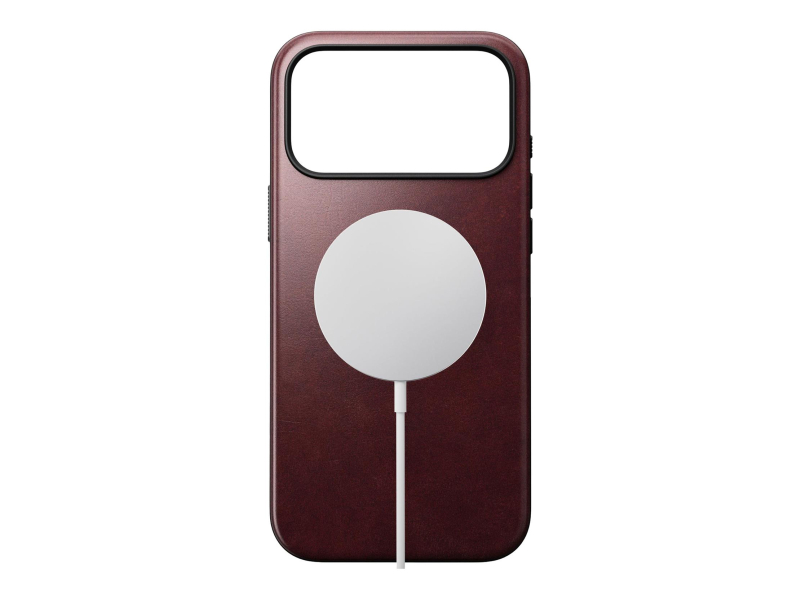 Nomad Modern Leather Case für iPhone 17 Pro Max MagSafe burgund