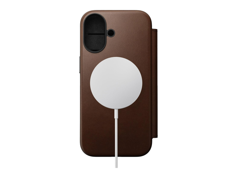 Nomad Modern Leather Folio für iPhone 17 MagSafe braun