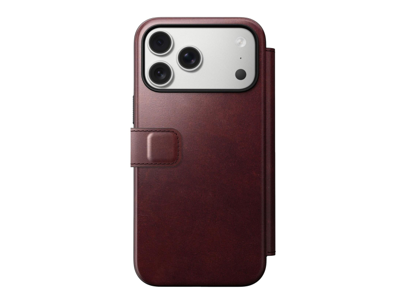 Nomad Modern Leather Folio für iPhone 17 Pro Max MagSafe burgund