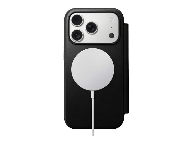 Nomad Modern Leather Folio für iPhone 17 Pro MagSafe schwarz