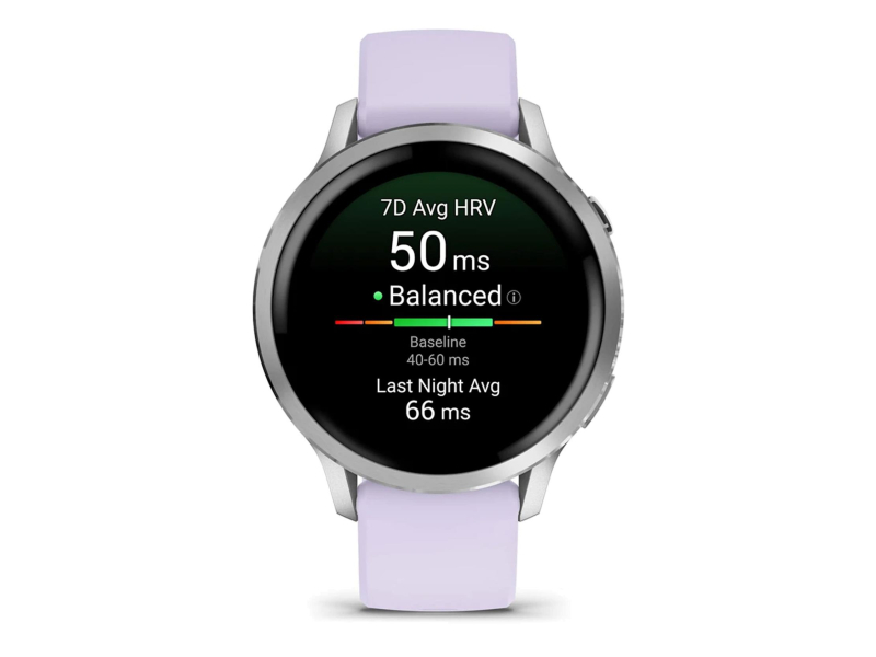 Garmin Venu 4 Silber 41mm mit lila Armband