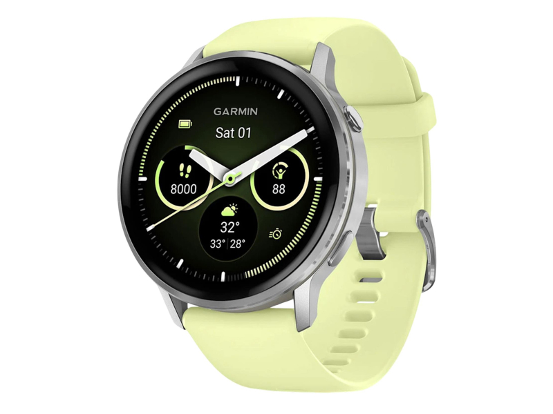 Garmin Venu 4 Silber 45mm mit gelbem Armband