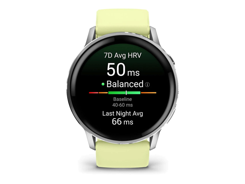 Garmin Venu 4 Silber 45mm mit gelbem Armband