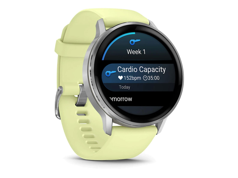 Garmin Venu 4 Silber 45mm mit gelbem Armband