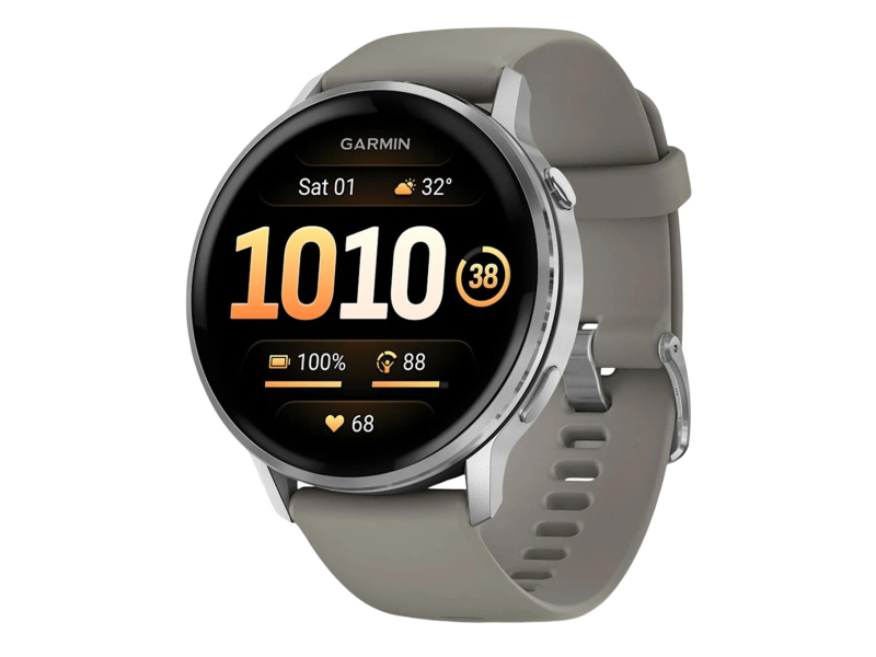 Garmin Venu 4 Silber 45mm mit grauem Armband