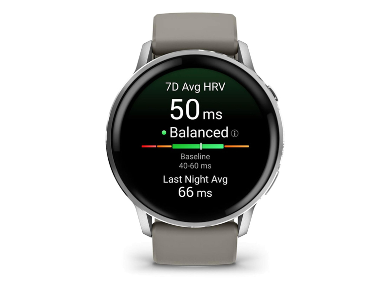 Garmin Venu 4 Silber 45mm mit grauem Armband