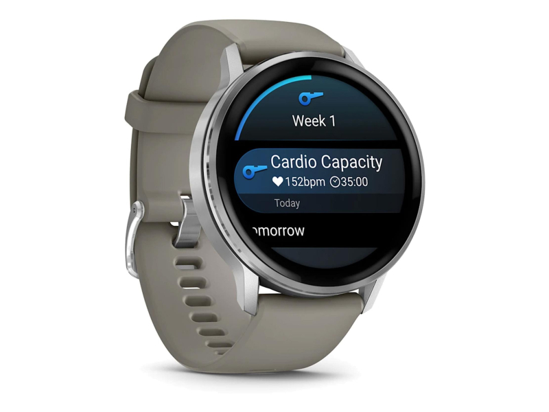 Garmin Venu 4 Silber 45mm mit grauem Armband