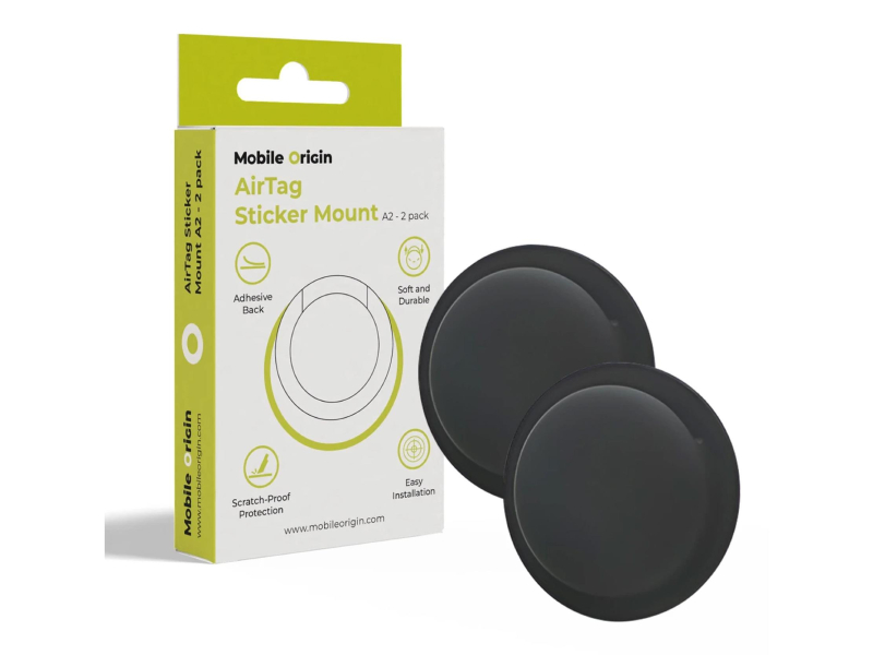 Mobile Origin Airtag Sticker Mount A2 2er-Pack schwarz