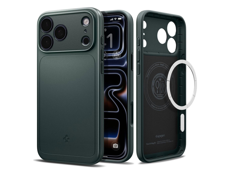 Spigen Thin Fit Mag Magsafe für iPhone 17 Pro Abyss Green