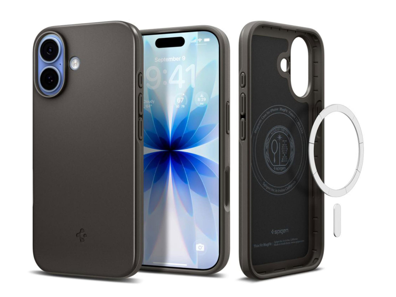Spigen Thin Fit Mag Magsafe für iPhone 17 Gunmetal