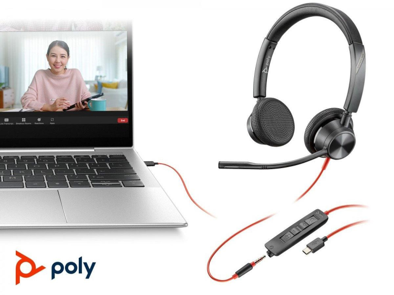 Poly Blackwire 3325 Stereo MS
