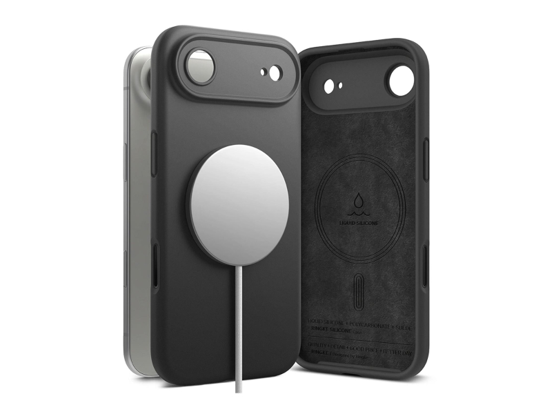 Ringke Silikon Magnet Magsafe für iPhone 17 Air Schwarz